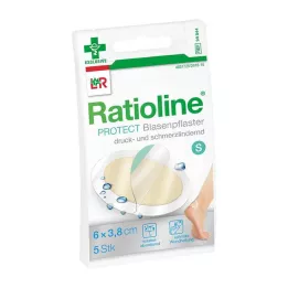 RATIOLINE ochranná náplasť na blister 3,8x6 cm malá, 5 ks