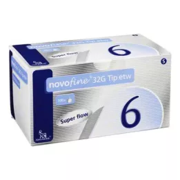 NOVOFINE 6 mm kanyly 32 G hrot etw, 100 ks