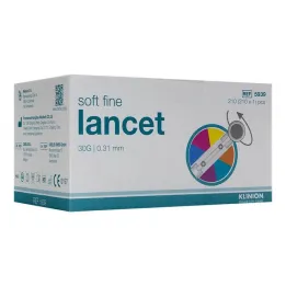 Klinion Soft jemné farebné lancety 30 G, 210 ks