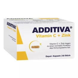 ADDITIVA Kapsuly s vitamínom C+zinok, akciové balenie, 80 ks