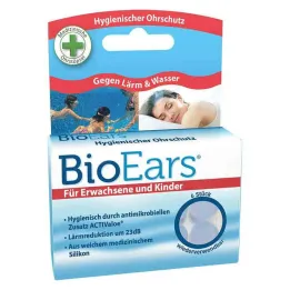 Bioears silikónové zátkové chrániče sluchu antimikrobiálne, 6 ks