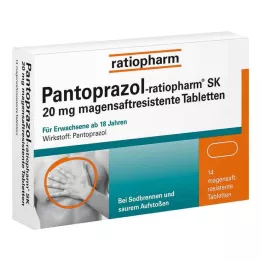 PANTOPRAZOL-ratiopharm SK 20 mg gastrorezistentné tablety, 14 ks