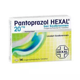 PANTOPRAZOL HEXAL b.Grezistentné tablety na pálenie záhy, 14 ks