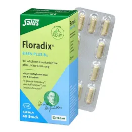 Floradix iron plus B12 vegánske kapsuly, 40 ks