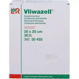 VLIWAZELL Absorpčné obklady sterilné 20x25 cm, 30 ks