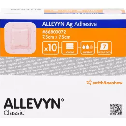 ALLEVYN Ag adhezívne krytie na rany 7,5x7,5 cm, 10 ks