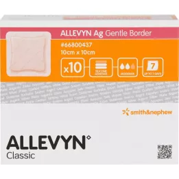 ALLEVYN Obväz na rany Ag Gentle Border 10x10 cm, 10 ks