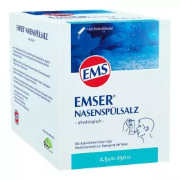 EMSER Fyziologická fľaša so soľou na vyplachovanie nosa, 100 ks