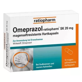 OMEPRAZOL-ratiopharm SK 20 mg gastrorezistentné tvrdé kapsuly, 14 ks