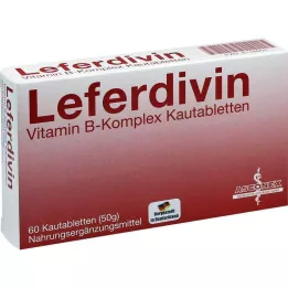 LEFERDIVIN Žuvacie tablety s komplexom vitamínu B, 60 ks