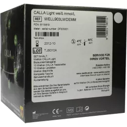 WELLION CALLA svetlý cukor v krvi mg set mmol/l biely, 1 ks