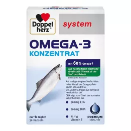 DOPPELHERZ Kapsule Omega-3 koncentrátového systému, 30 ks