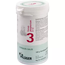 BIOCHEMIE Pflueger 3 Ferrum phosphoricum D 12 prášok, 100 g