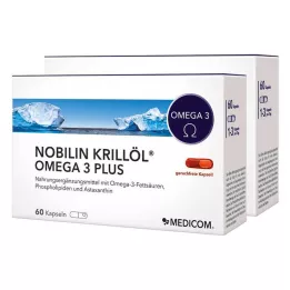 NOBILIN Kapsule Krill Oil Omega-3 Plus, 2X60 ks
