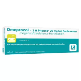 OMEPRAZOL-1A Pharma 20 mg na pálenie záhy HKM, 14 ks