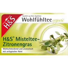H&S Čajová zmes z imela s filtračným vreckom z citrónovej trávy, 20X2,0 g