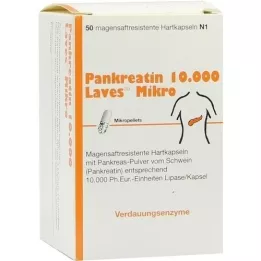 PANKREATIN 10 000 tvrdých kapsúl Laves mikro žalúdočnej šťavy, 50 ks