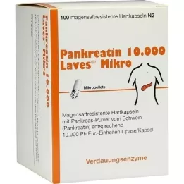 PANKREATIN 10 000 tvrdých kapsúl Laves mikro žalúdočnej šťavy, 100 ks