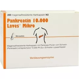 PANKREATIN 10 000 tvrdých kapsúl Laves mikro žalúdočnej šťavy, 200 ks
