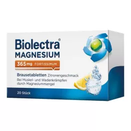 BIOLECTRA Horčík 365 mg fortissimum citrón, 20 ks