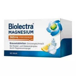 BIOLECTRA Horčík 365 mg fortissimum citrón, 40 ks