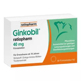 GINKOBIL-ratiopharm 40 mg filmom obalené tablety, 60 ks