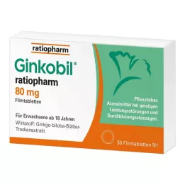 GINKOBIL-ratiopharm 80 mg filmom obalené tablety, 30 ks