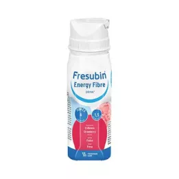 FRESUBIN ENERGY Vláknina DRINK Fľaša na pitie s jahodami, 4X200 ml
