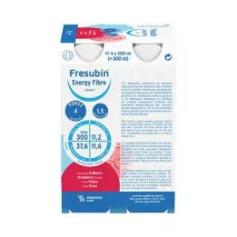 FRESUBIN ENERGY Vláknina DRINK Jahodová fľaša na pitie 6X4X200 ml