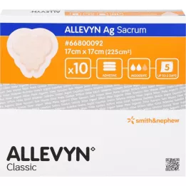 ALLEVYN Ag Sacrum 17x17 cm obväz na rany sterilný, 10 ks