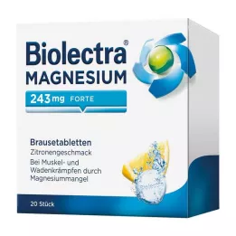 BIOLECTRA Horčík 243 mg forte Citrón Br.-Tabl., 20 ks