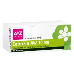 CETIRIZIN AbZ 10 mg filmom obalené tablety, 20 ks