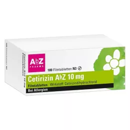 CETIRIZIN AbZ 10 mg filmom obalené tablety, 100 ks