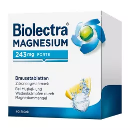 BIOLECTRA Horčík 243 mg forte Citrón Br.-Tabl., 40 ks