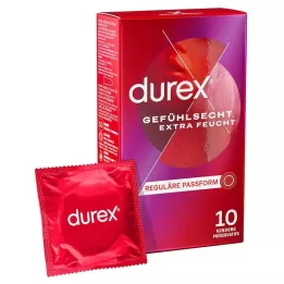 DUREX Extra vlhké kondómy so skutočným pocitom, 10 kusov