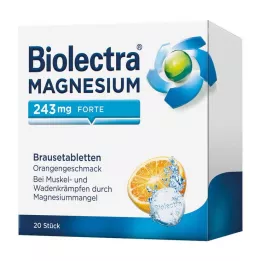 BIOLECTRA Horčík 243 mg forte Pomarančové šumivé tablety, 20 ks