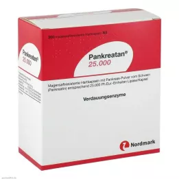PANKREATAN 25 000 gastrorezistentných tvrdých kapsúl, 200 ks