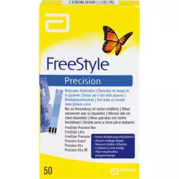 FREESTYLE Presné prúžky na meranie hladiny glukózy v krvi bez kódovania, 50 ks