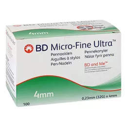 BD MICRO-FINE+ 4 ihly na perá 0,23x4 mm, 100 ks