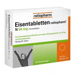 EISENTABLETTEN-ratiopharm N 50 mg filmom obalené tablety, 100 ks
