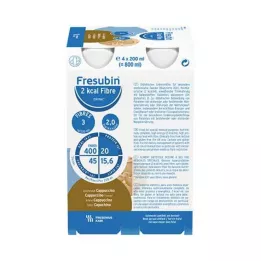 FRESUBIN vláknina 2 kcal DRINK fľaša na cappuccino, 4 x 200 ml