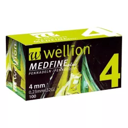 WELLION MEDFINE plus ihly do pera 4 mm, 100 ks