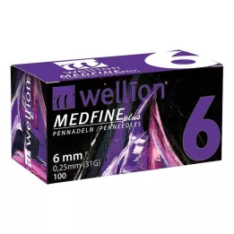 WELLION MEDFINE plus ihly do pera 6 mm, 100 ks