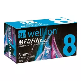 WELLION MEDFINE plus ihly do pera 8 mm, 100 ks