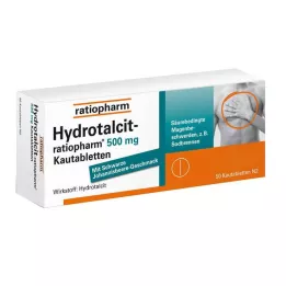 HYDROTALCIT-ratiopharm 500 mg žuvacie tablety, 50 ks