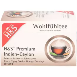 H&amp;S Čierny čaj prémiové indicko-cejlónske filtračné vrecko, 20X1,8 g