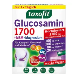 Taxofit Glucosamine 1700 + MSM + magnéziové tyčinky, 20X4 g