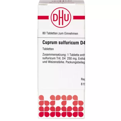 CUPRUM SULFURICUM D 4 tablety, 80 ks