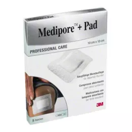 MEDIPORE+Podložka 3M 10x10cm 3566NP omietka, 5 ks