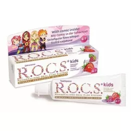 ROCS Deti maliny+jahodová zubná pasta, 45 g